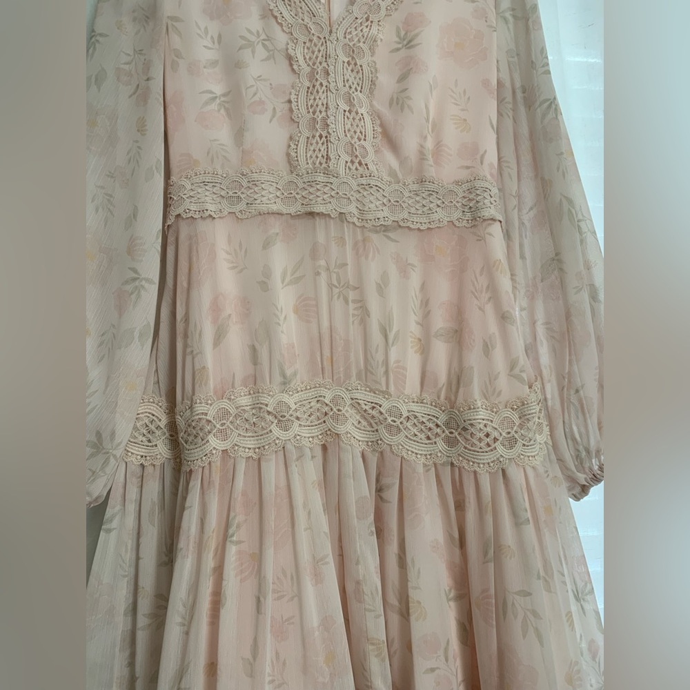 Rachel Parcell floral light pink lace dress - Picture 5 of 5